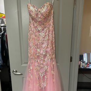 PINK JOVANI DRESS SIZE 10